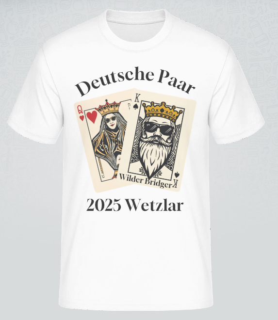 Fan T-Shirt Deutsche Open Paarmeisterschaft 2025 in Weiß
