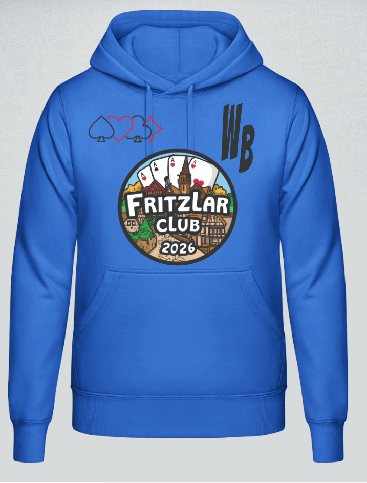 Wilder Bridger Hoodie mit schwarzer Aufschrift in verschiedenen Farben Fritzlar Club Design 2026