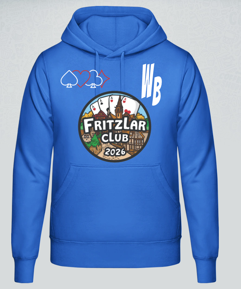 Wilder Bridger Hoodie mit weißer Aufschrift in verschiedenen Farben Fritzlar Club Design 2026