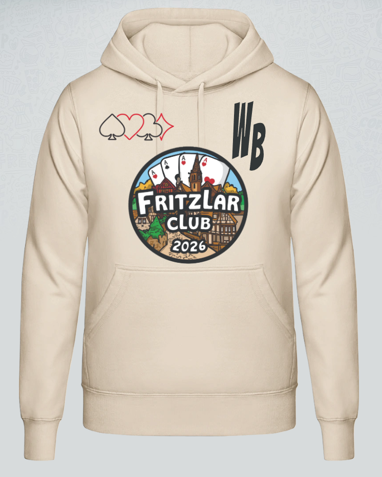 Wilder Bridger Hoodie mit schwarzer Aufschrift in verschiedenen Farben Fritzlar Club Design 2026