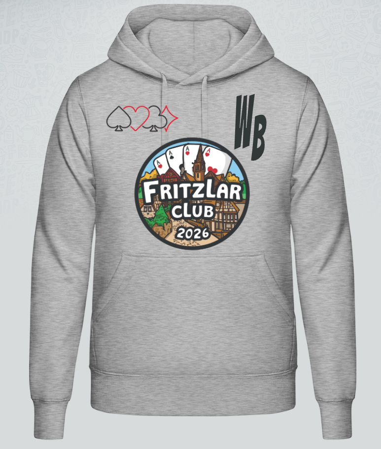 Wilder Bridger Hoodie mit schwarzer Aufschrift in verschiedenen Farben Fritzlar Club Design 2026