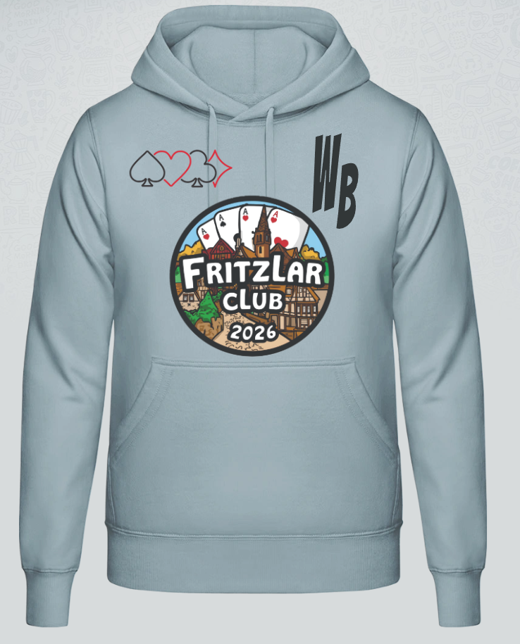 Wilder Bridger Hoodie mit schwarzer Aufschrift in verschiedenen Farben Fritzlar Club Design 2026
