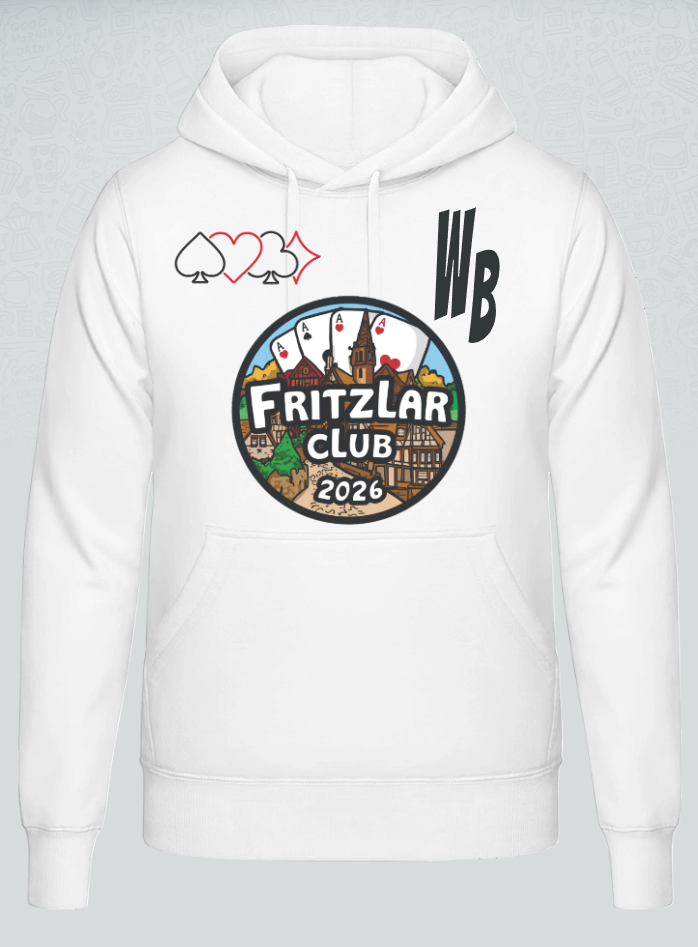 Wilder Bridger Hoodie mit schwarzer Aufschrift in verschiedenen Farben Fritzlar Club Design 2026