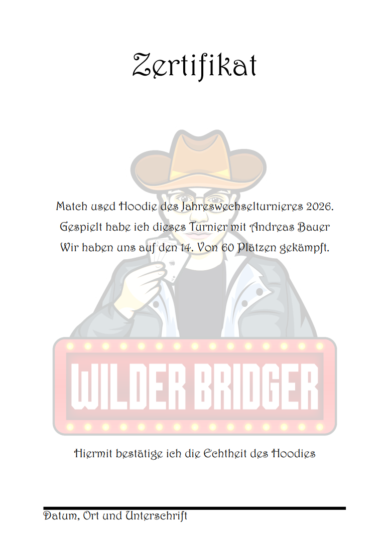 Originaler Hoodie ( Match Used ) des Jahreswechsel Turnieres 2026 in Frankfurt