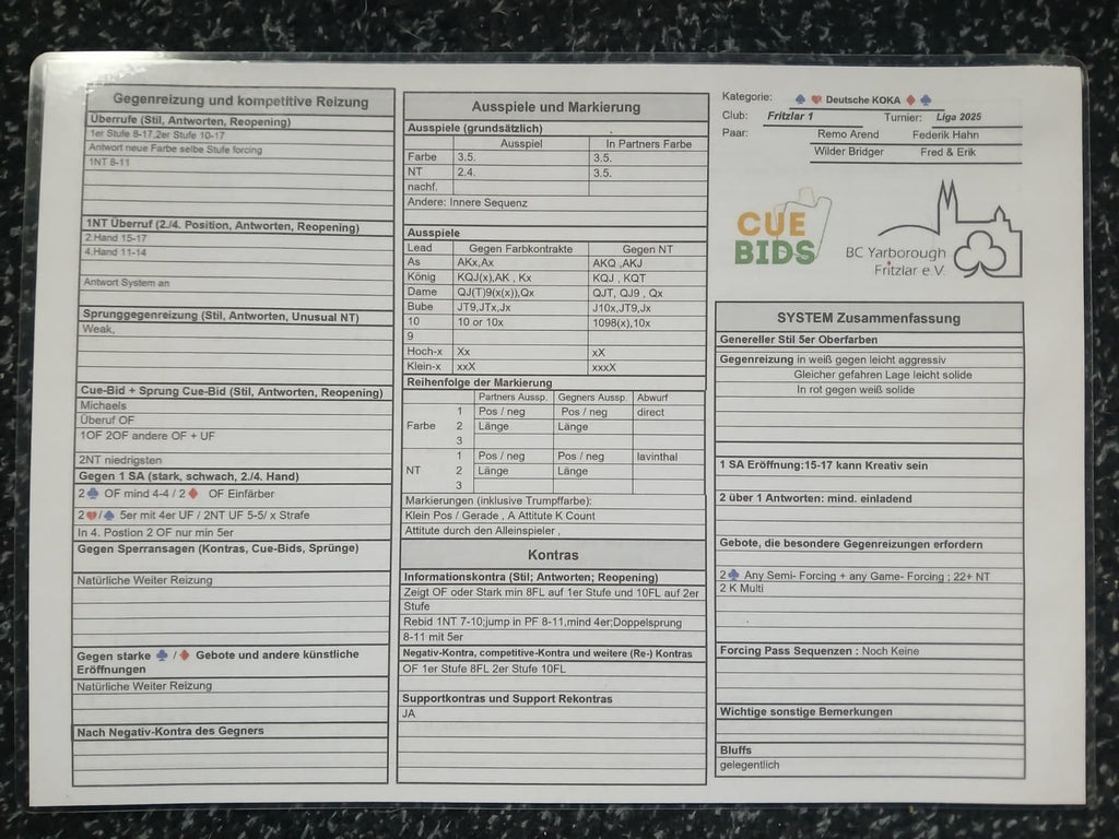 Wilder Bridger Konventionskarten ( Match Used ) von der Regionalliga 2025