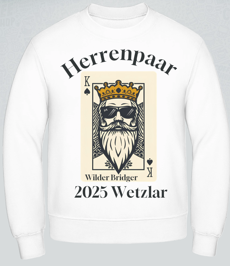 Fan Sweatshirt Unisex Deutsche Herren Paarmeisterschaft 2025 Schwarze Aufschrift verschiedene Farben