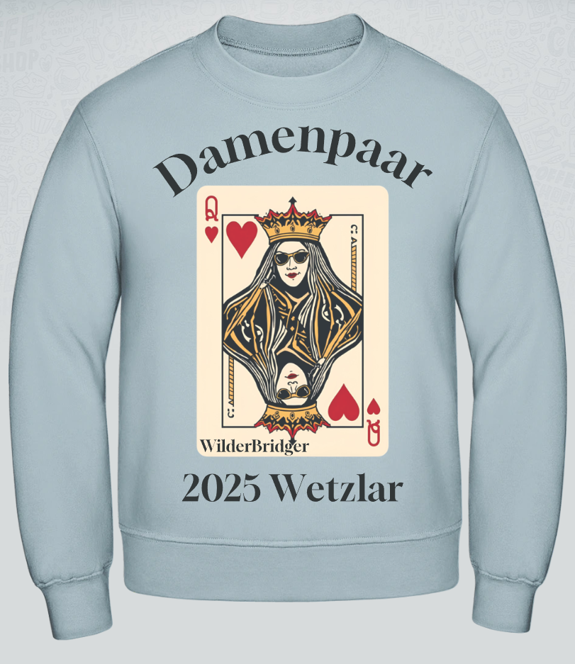 Fan Sweatshirt Unisex Deutsche Damen Paarmeisterschaft 2025 Schwarze Aufschrift verschiedene Farben