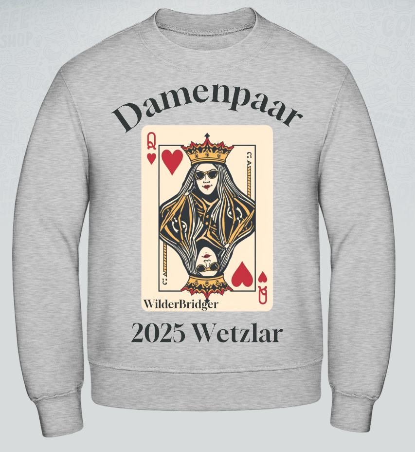 Fan Sweatshirt Unisex Deutsche Damen Paarmeisterschaft 2025 Schwarze Aufschrift verschiedene Farben