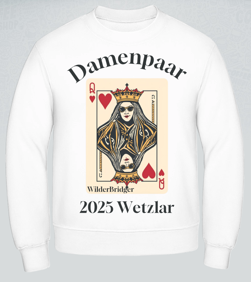 Fan Sweatshirt Unisex Deutsche Damen Paarmeisterschaft 2025 Schwarze Aufschrift verschiedene Farben