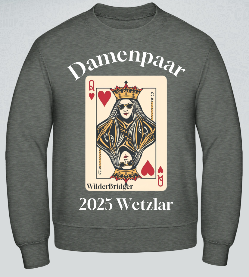 Fan Sweatshirt Unisex Deutsche Damen Paarmeisterschaft 2025 Weiße Aufschrift verschiedene Farben