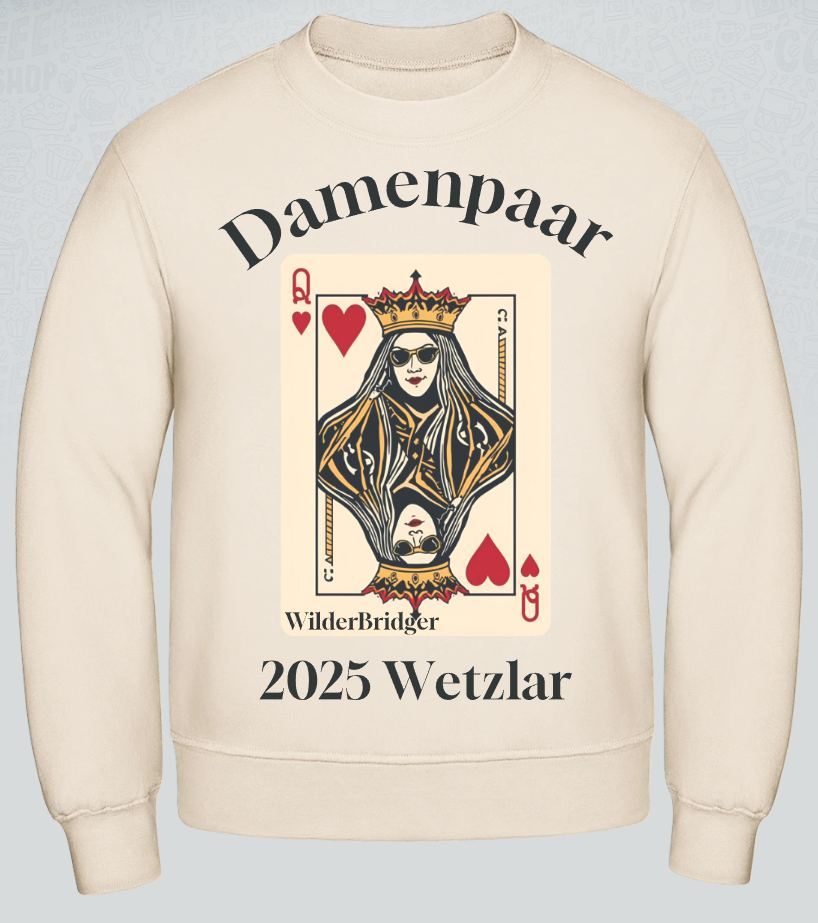 Fan Sweatshirt Unisex Deutsche Damen Paarmeisterschaft 2025 Schwarze Aufschrift verschiedene Farben