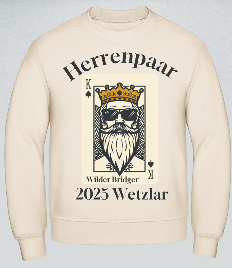 Fan Sweatshirt Unisex Deutsche Herren Paarmeisterschaft 2025 Schwarze Aufschrift verschiedene Farben