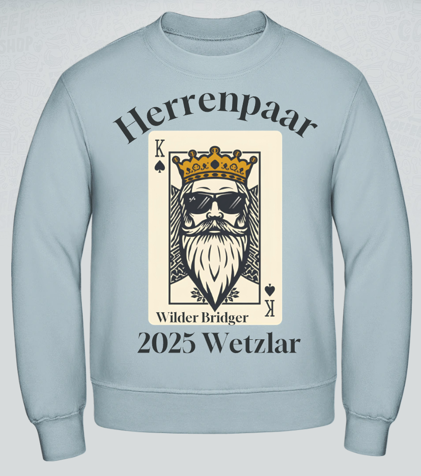 Fan Sweatshirt Unisex Deutsche Herren Paarmeisterschaft 2025 Schwarze Aufschrift verschiedene Farben
