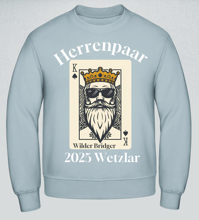 Fan Sweatshirt Unisex Deutsche Herren Paarmeisterschaft 2025 Weiße Aufschrift verschiedene Farben