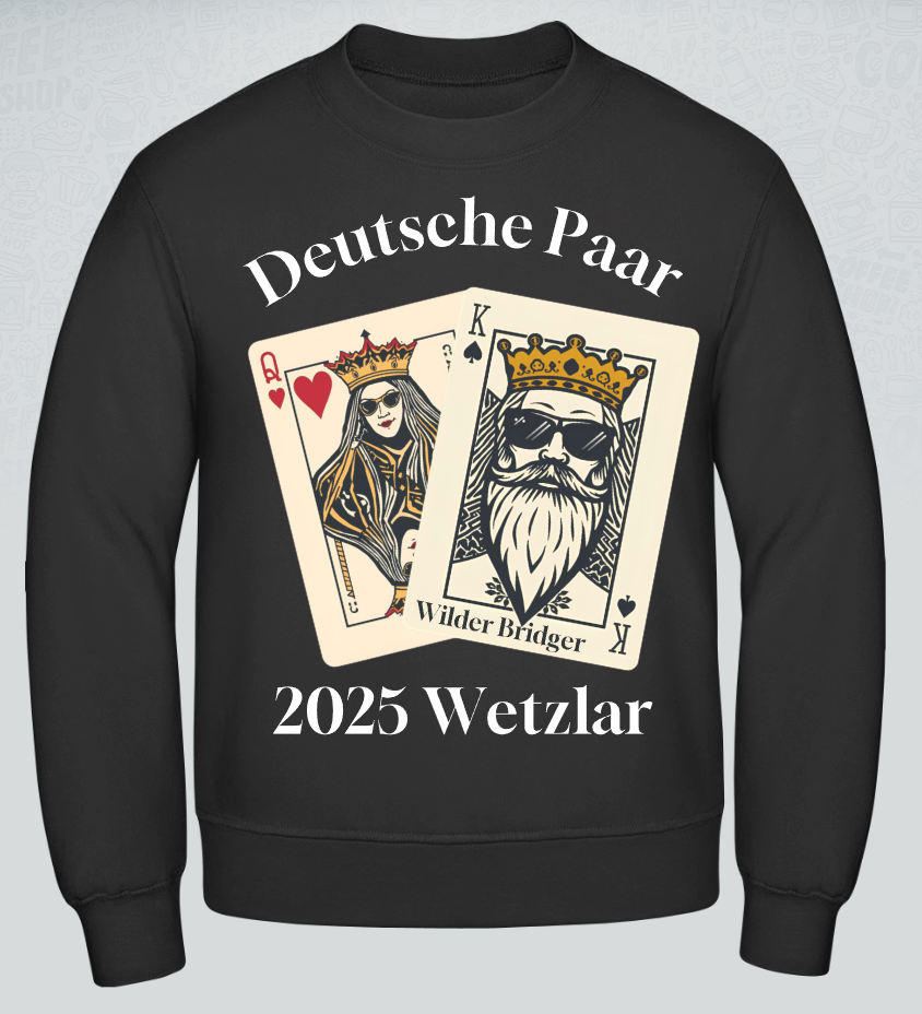 Fan Sweatshirt Unisex Deutsche Open Paarmeisterschaft 2025 Weiße Aufschrift verschiedene Farben