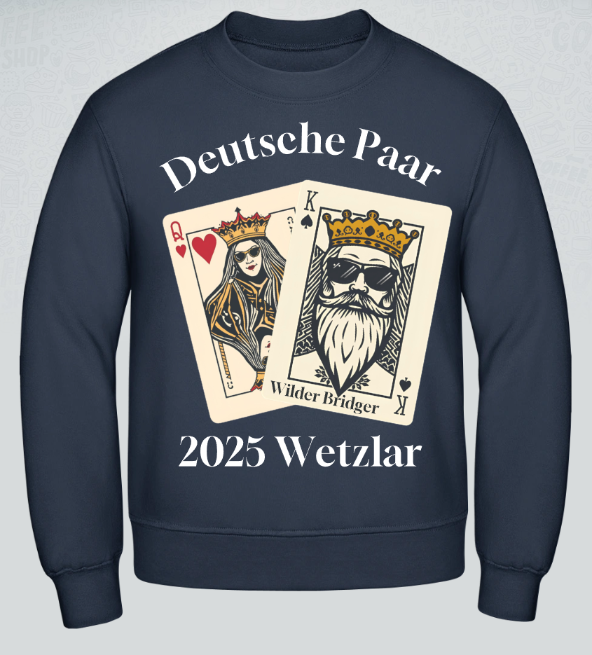 Fan Sweatshirt Unisex Deutsche Open Paarmeisterschaft 2025 Weiße Aufschrift verschiedene Farben