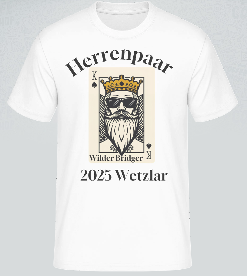 Fan T-Shirt Deutsche Herren Paarmeisterschaft 2025 in Weiß