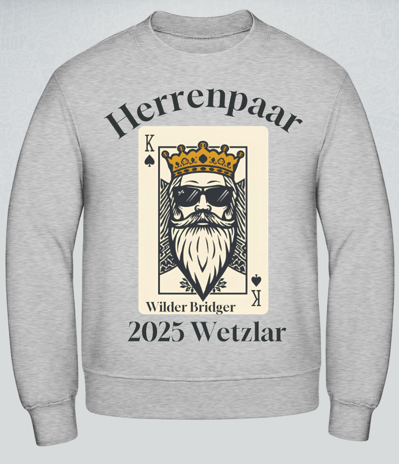 Fan Sweatshirt Unisex Deutsche Herren Paarmeisterschaft 2025 Schwarze Aufschrift verschiedene Farben