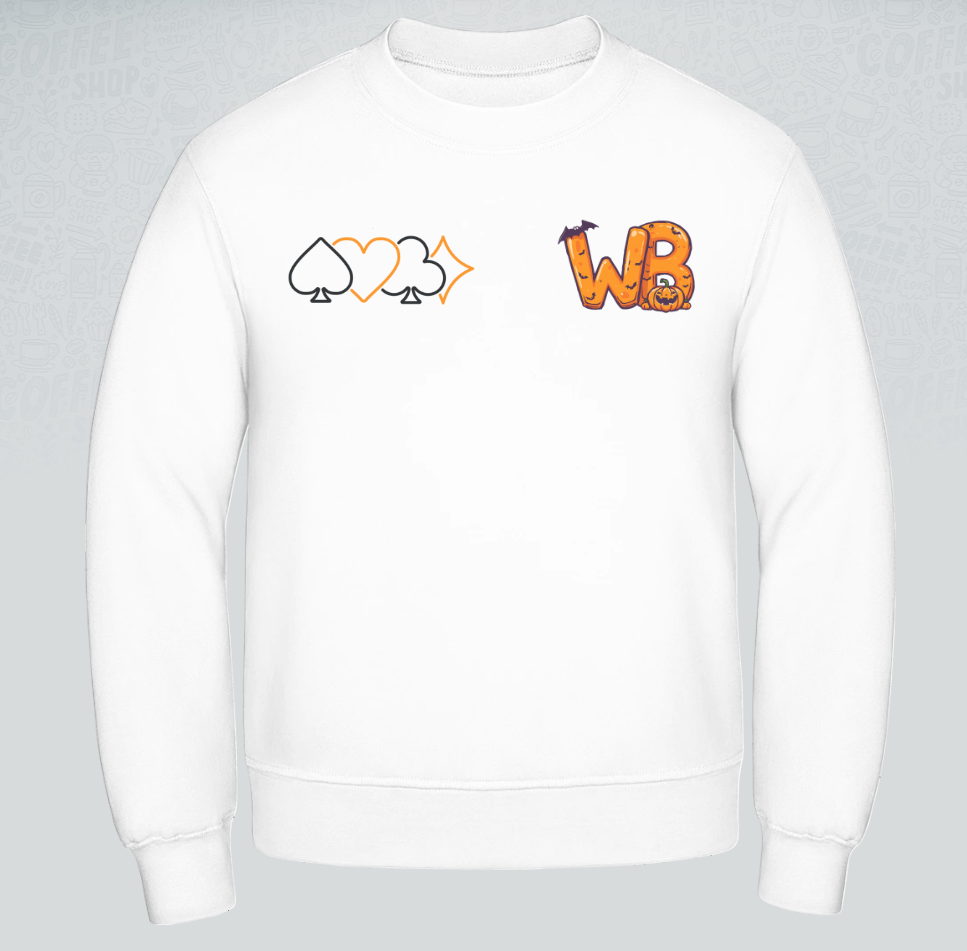 Wilder Bridger Sweatshirt Unisex im Halloween Design 2025 in Weiß